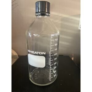 Wheaton Glass 1000ml Media Storage Bottle w/ Screw Cap